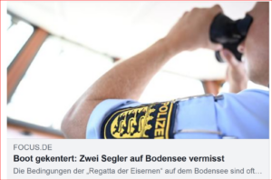 Boot gekentert: Zwei Segler a...